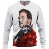 Chris Pratt as Star-Lord with raccoon Knitted Sweater