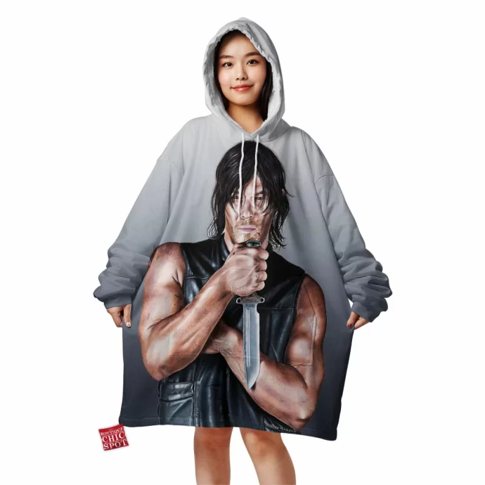 Norman Reedus as Daryl Dixon Blanket Hoodie