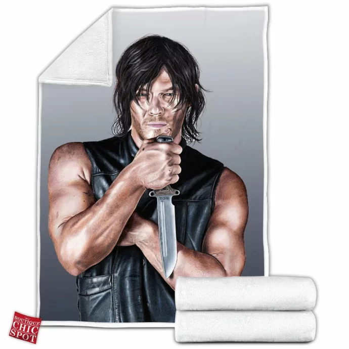 Norman Reedus as Daryl Dixon Fleece Blanket