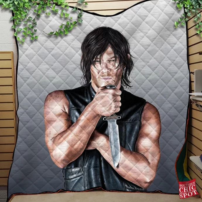 Norman Reedus as Daryl Dixon Quilt Blanket