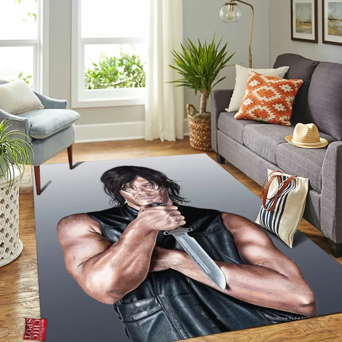 Norman Reedus as Daryl Dixon Rectangle Rug