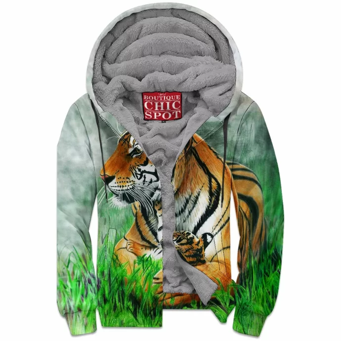 Tiger Zip Fleece Hoodie