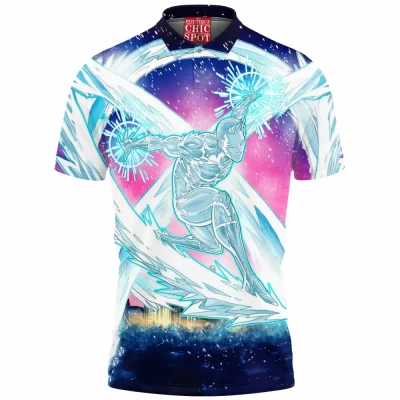 Comic Polo Shirt, Iceman Polo Shirt, X-men Polo Shirt