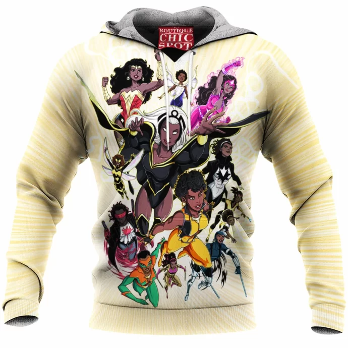 Black Marvel Dc Heros Fleece Hoodie