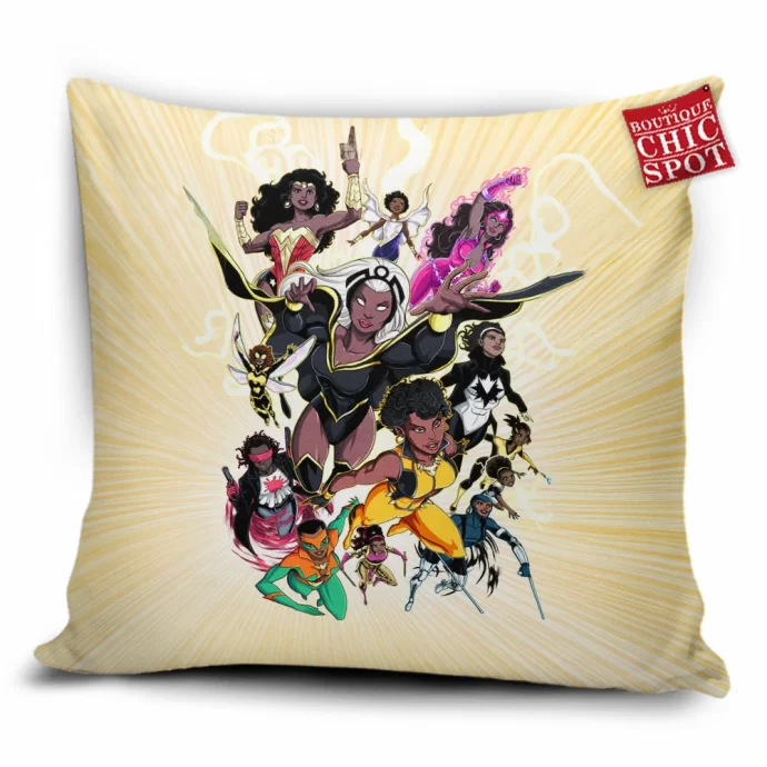 Black Marvel Dc Heros Pillow Cover