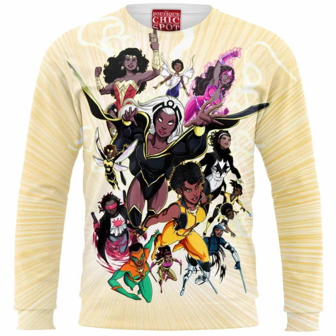 Black Marvel Dc Heros Sweatshirt