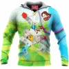 Adventure Time Fleece-Hoodie, Cartoon Fleece-Hoodie