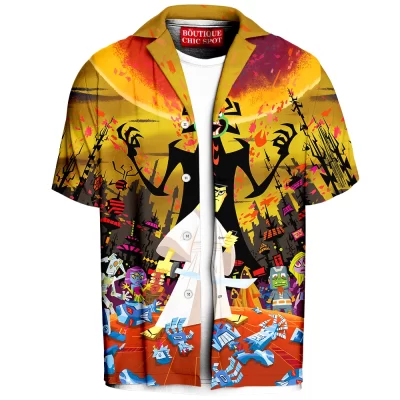 Aku Hawaiian-Shirt, Cartoon Hawaiian-Shirt, Samurai Jack Hawaiian-Shirt