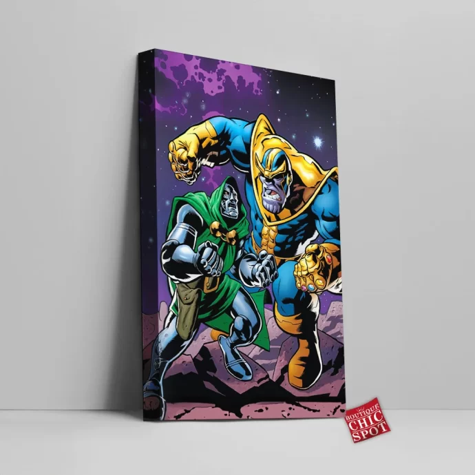 Doctor Doom vs Thanos Canvas Wall Art