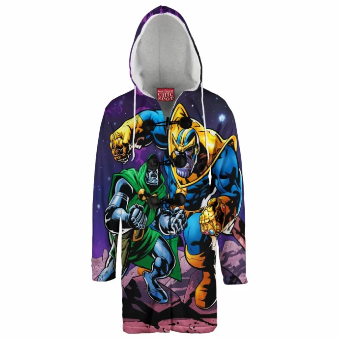 Doctor Doom vs Thanos Hooded Cloak Coat