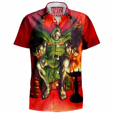Comic Hawaiian-Shirt, Doctor Doom Hawaiian-Shirt, Dr Doom Hawaiian-Shirt