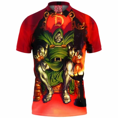 Comic Polo Shirt, Doctor Doom Polo Shirt, Dr Doom Polo Shirt
