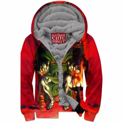Comic Zip-Fleece-Hoodie, Doctor Doom Zip-Fleece-Hoodie, Dr Doom Zip-Fleece-Hoodie