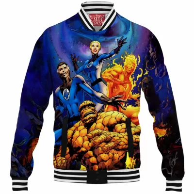 Comic Baseball-Jacket, Fantastic Four Baseball-Jacket