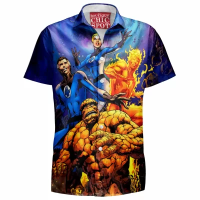 Comic Hawaiian-Shirt, Fantastic Four Hawaiian-Shirt