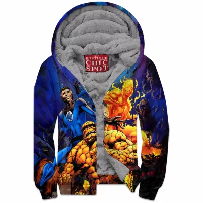 Comic Zip-Fleece-Hoodie, Fantastic Four Zip-Fleece-Hoodie