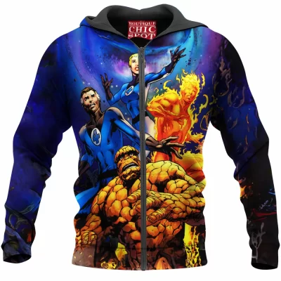 Comic Zip-Hoodie, Fantastic Four Zip-Hoodie