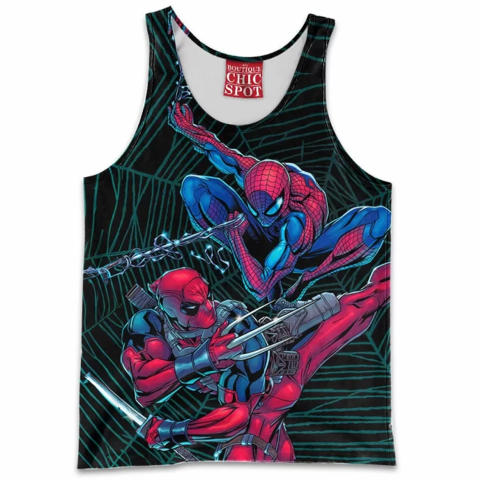 Spider-man vs Deadpool Tank Top