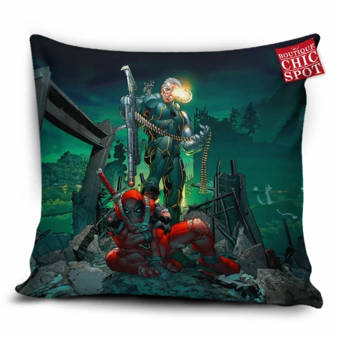 Cable vs Deadpool Pillow Cover