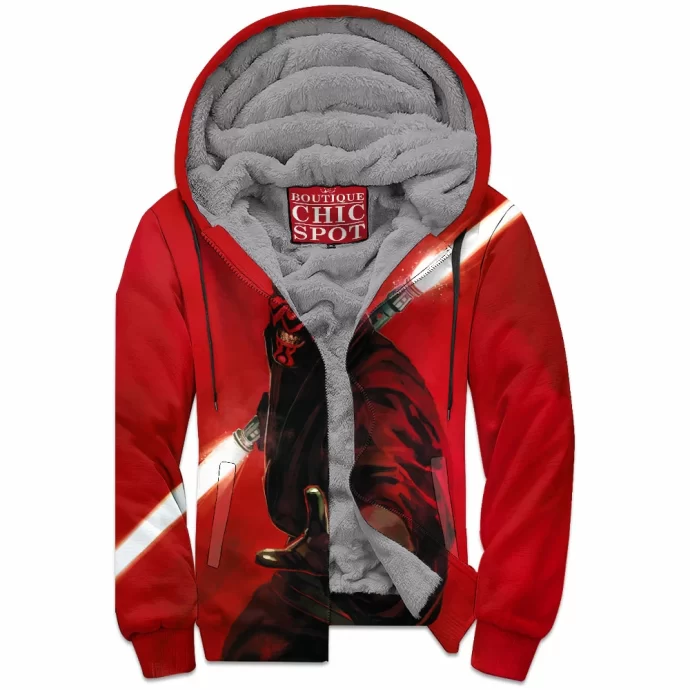 Darth Maul Zip Fleece Hoodie