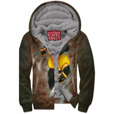 Comic Zip-Fleece-Hoodie, X-23 Zip-Fleece-Hoodie, X-men Zip-Fleece-Hoodie