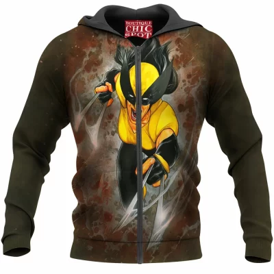 Comic Zip-Hoodie, X-23 Zip-Hoodie, X-men Zip-Hoodie