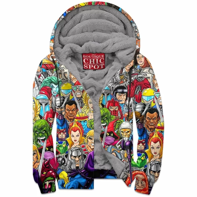 Skeletor He-man Masters of the Universe Zip Fleece Hoodie