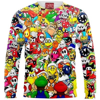 Game Zip Sweatshirt, Super Mario Zip Sweatshirt