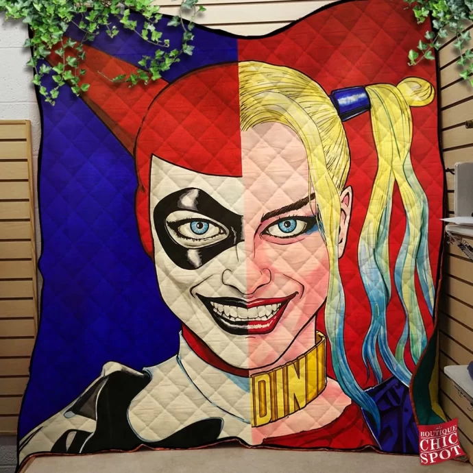 Harley Quinn Quilt Blanket