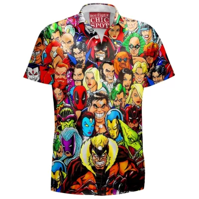 Comic Hawaiian-Shirt, X-men Hawaiian-Shirt, X-men Villains Hawaiian-Shirt