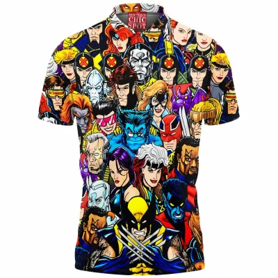 Comic Polo Shirt, Wolverine Polo Shirt, Wolverine Villains Polo Shirt, X-men Polo Shirt