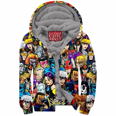 Comic Zip-Fleece-Hoodie, Wolverine Zip-Fleece-Hoodie, Wolverine Villains Zip-Fleece-Hoodie, X-men Zip-Fleece-Hoodie