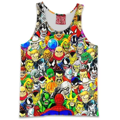 Comic Tank-Top, Spider Villains Tank-Top, Spider-man Tank-Top, Spider-man Villains Tank-Top
