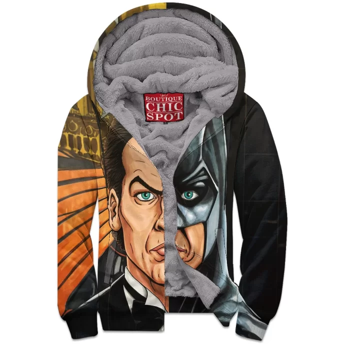 Bruce Wayne Batman Zip Fleece Hoodie