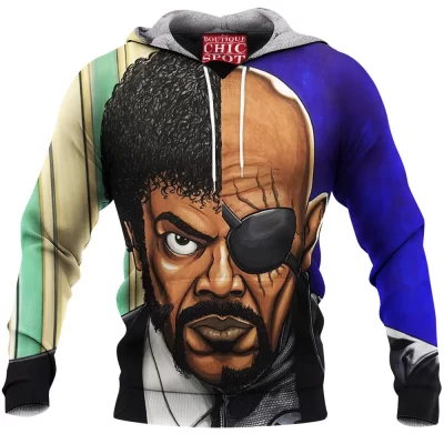 Comic Fleece-Hoodie, Nick Fury Fleece-Hoodie, Samuel Jackson Fleece-Hoodie
