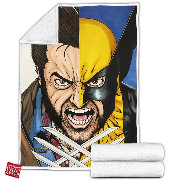 Logan Wolverine Fleece Blanket