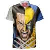 Comic Hawaiian-Shirt, Logan Hawaiian-Shirt, Wolverine Hawaiian-Shirt, X-men Hawaiian-Shirt