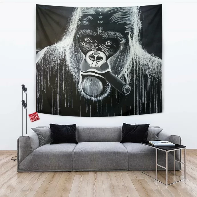 King Kong Smoking Tapestry