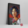 Girl with Roses Canvas Wall Art