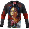 Girl with Roses Hoodie