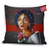 Girl with Roses Pillow Cover