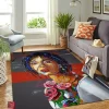 Girl with Roses Rectangle Rug