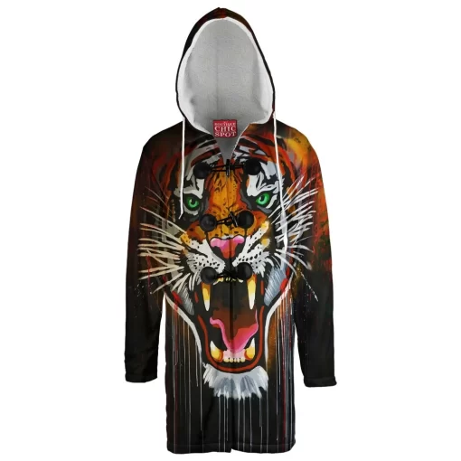 Tiger Hooded Cloak Coat