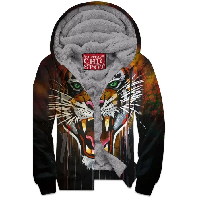 Tiger Zip Fleece Hoodie