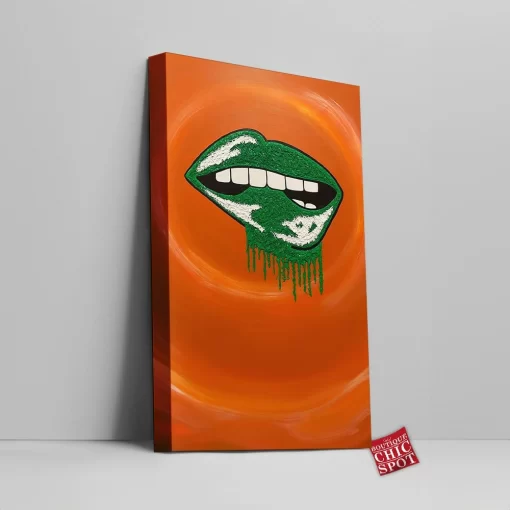 Woman Mouth Canvas Wall Art