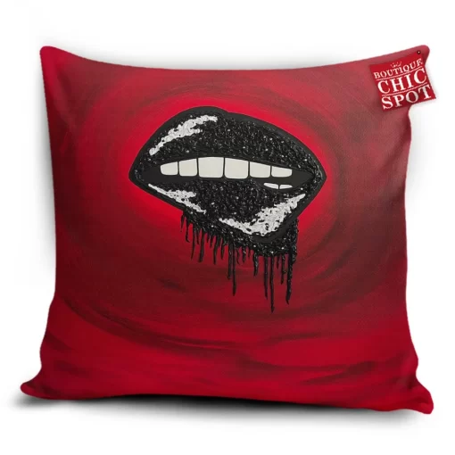 Woman Mouth Pillow Cover