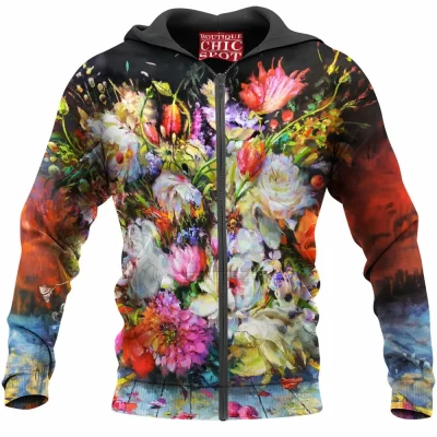 Flower Zip-Hoodie