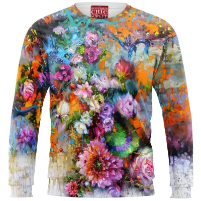 Abstract Sweatshirt, Flower Sweatshirt