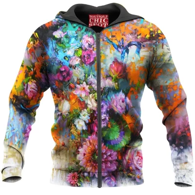 Flower Zip-Hoodie