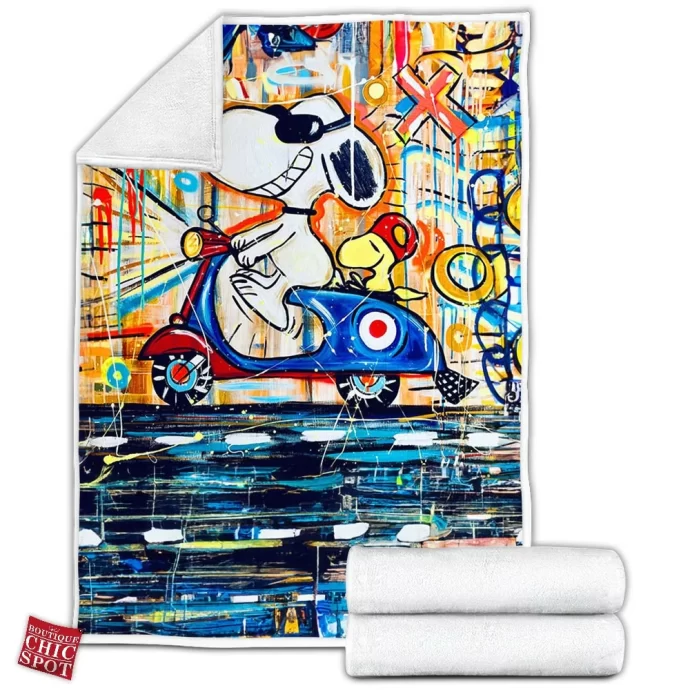 Snoopy Woodstock Fleece Blanket